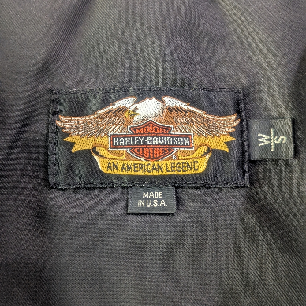 Harley Davidson Women's Small Black Leather Vest - Picture 4 of 7